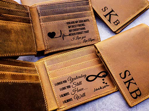 personalised leather gifts for him